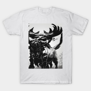 Bison Shadow Silhouette Anime Style Collection No. 110 T-Shirt